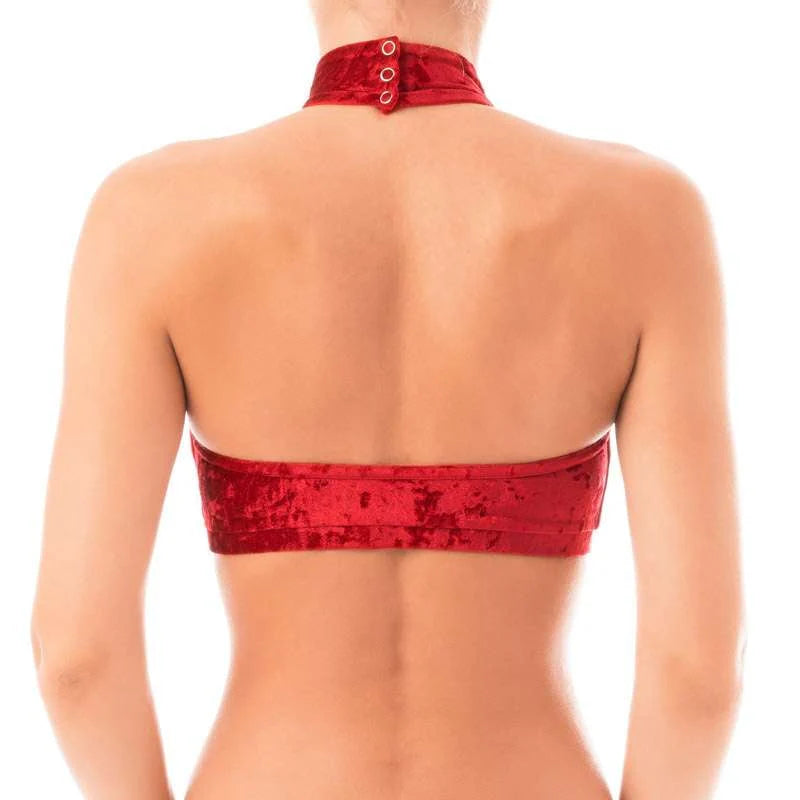 Haut Lisette en velours - ruby velvet by Dragonfly