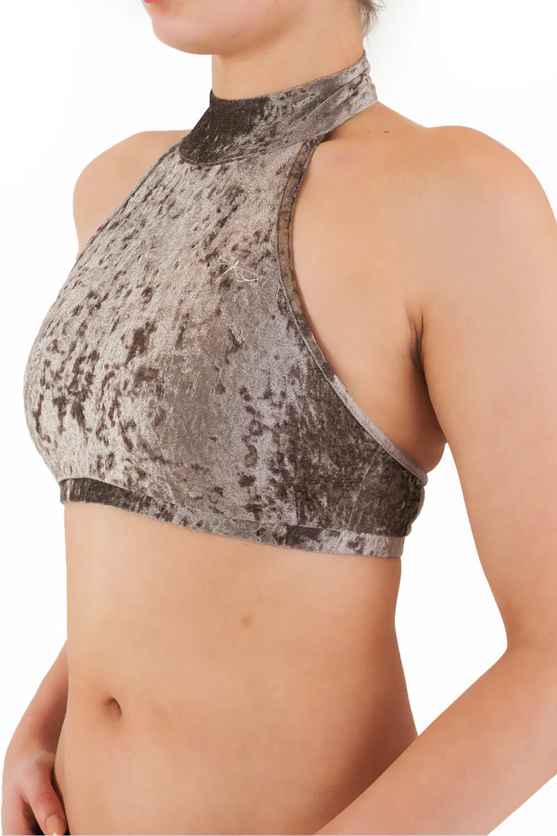 Haut Lisette en velours- stone velvet by Dragonfly