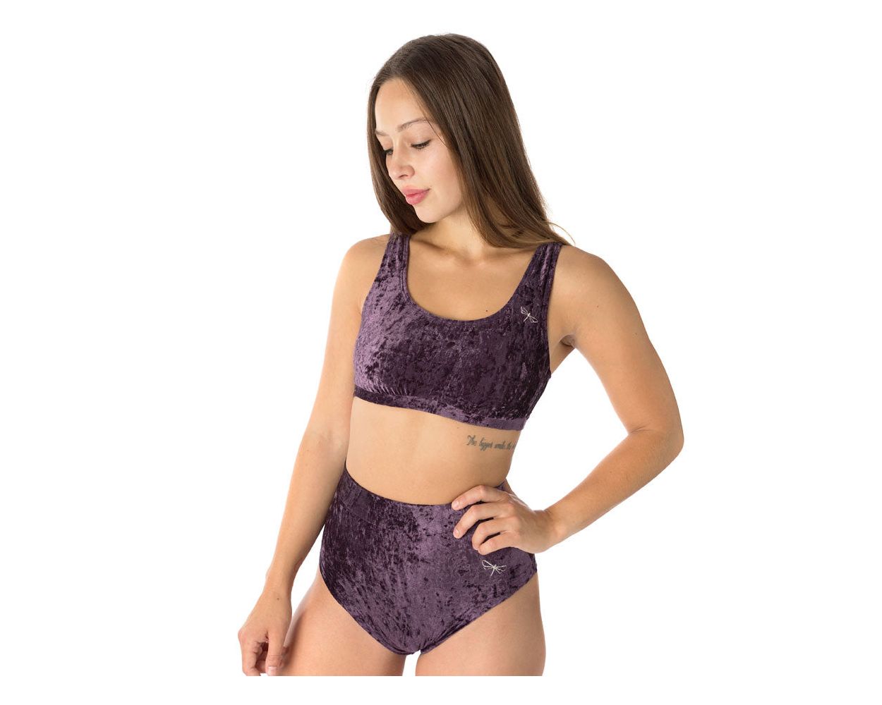 Short Lola Velours Violet - Dragonfly