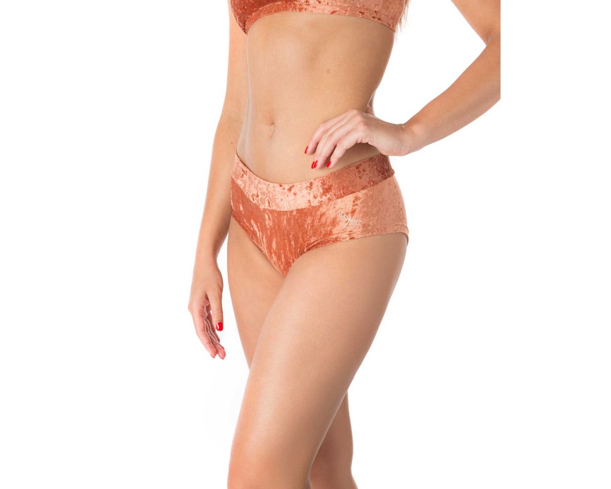 Short Hot Pants Velours Bronze - Dragonfly