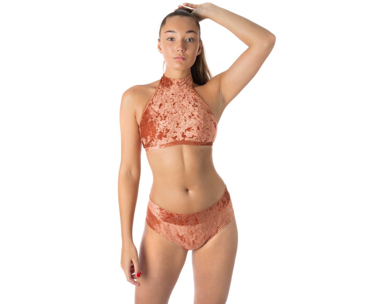 Top Lisette velours Bronze - Dragonfly