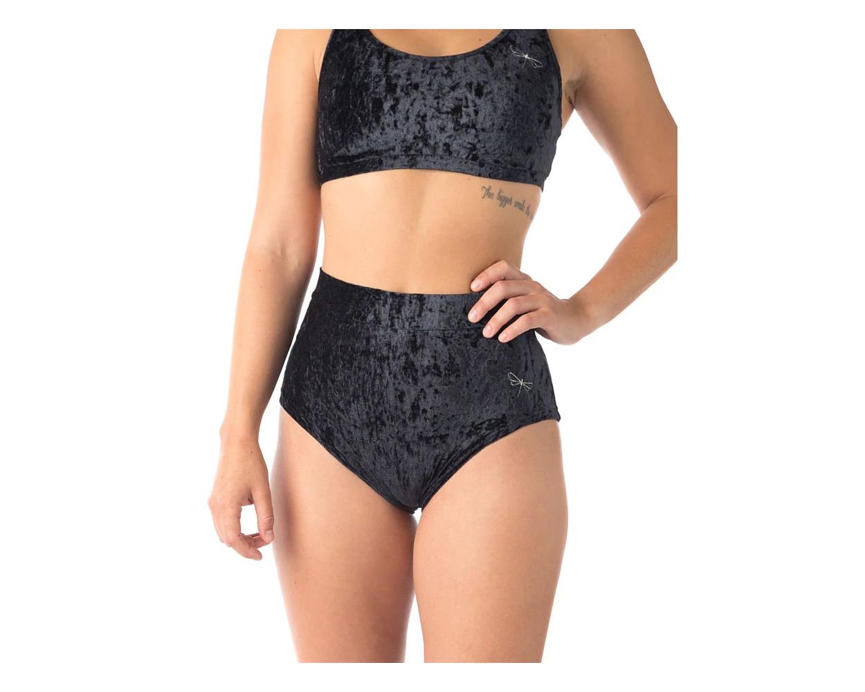 Short Lola Velours Noir - Dragonfly