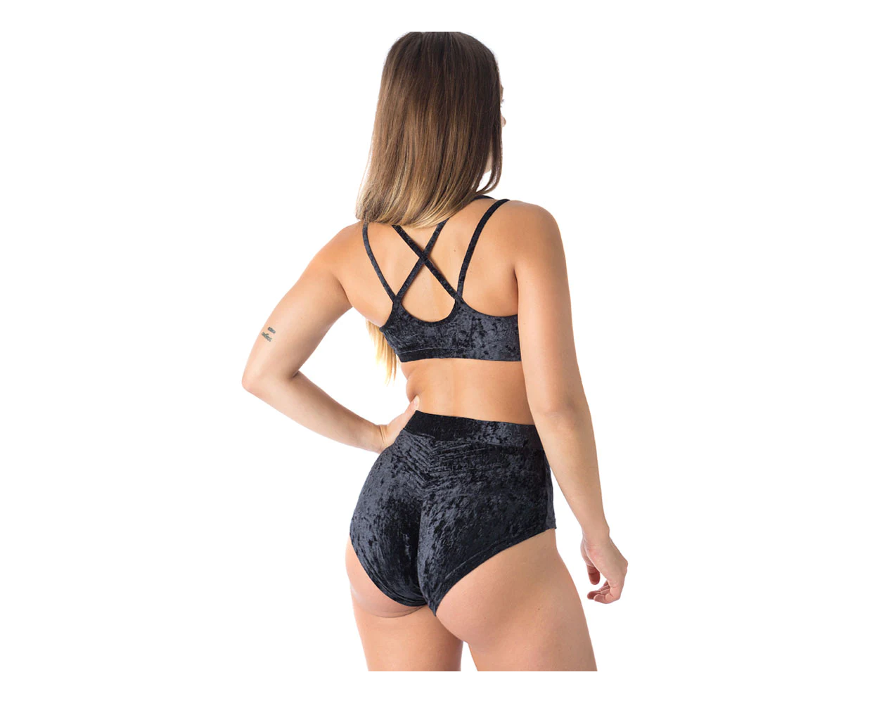 Short Lola Velours Noir - Dragonfly