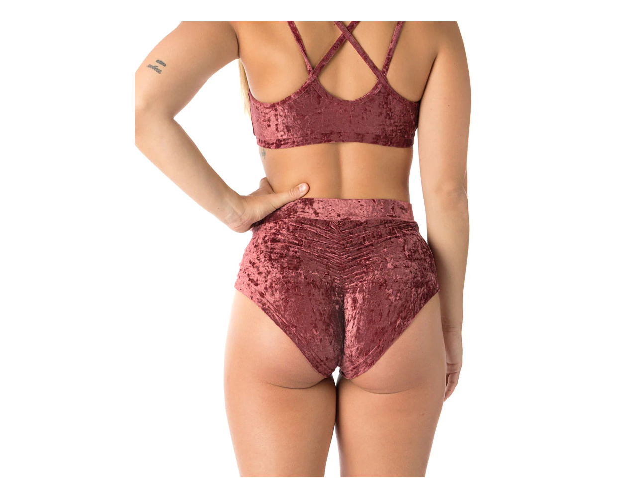 Short Lola Velours Amaranth - Dragonfly