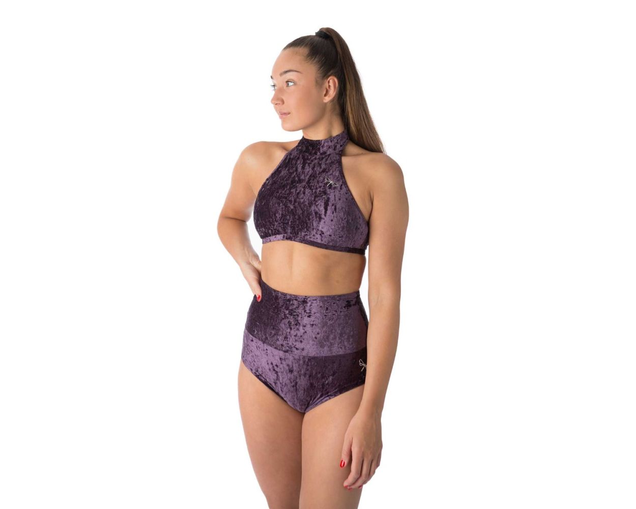 Top Lisette velours Violet - Dragonfly