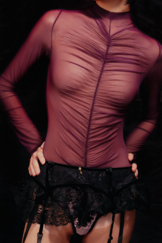 MARIA DRAPE– MAILLE BORDEAUX by FANTABODY