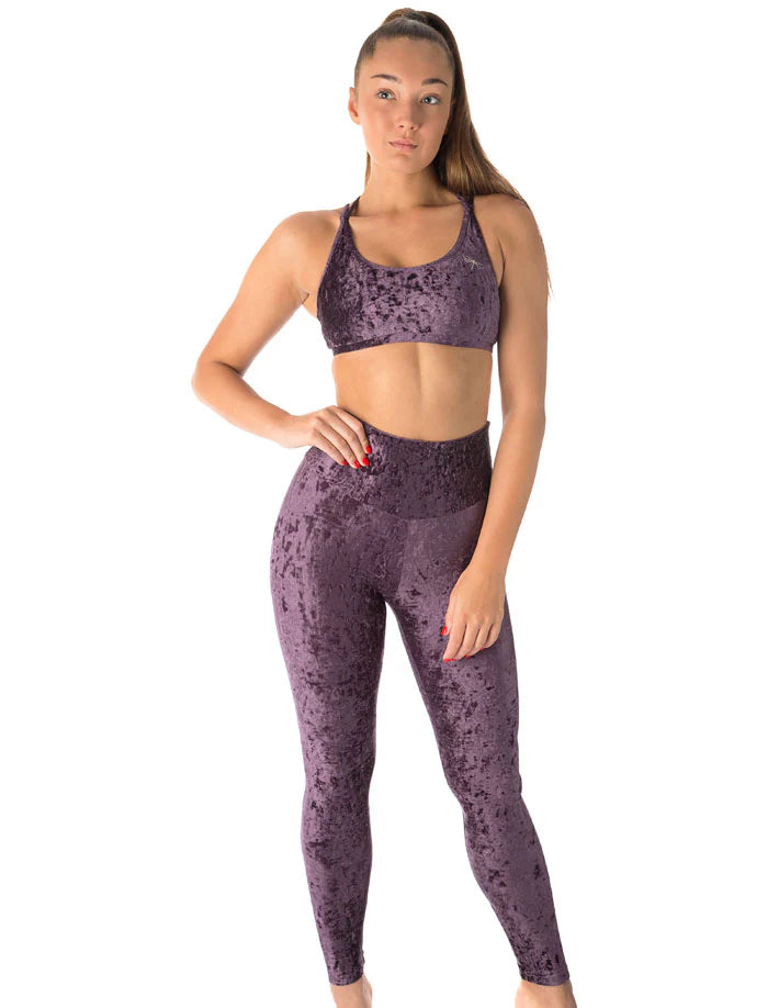Haut Nicole en velours - purple velvet by Dragonfly