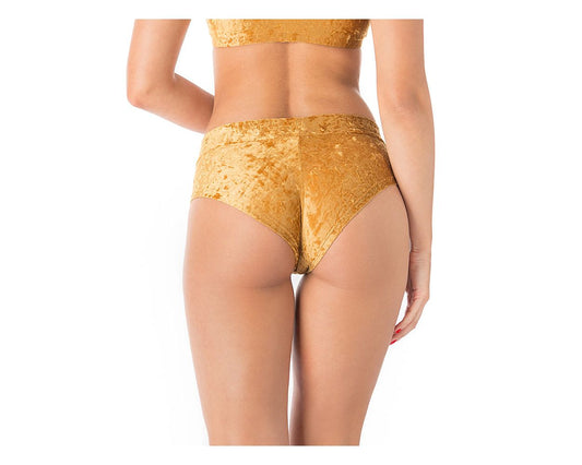 Short Hot Pants Velours Gold - Dragonfly
