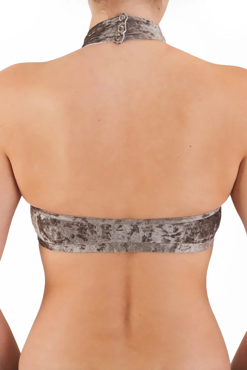 Haut Lisette en velours- stone velvet by Dragonfly
