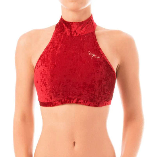 Haut Lisette en velours - ruby velvet by Dragonfly