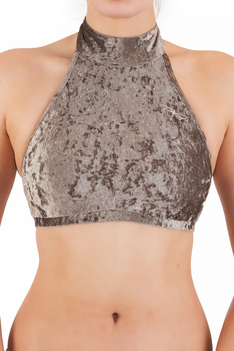 Haut Lisette en velours- stone velvet by Dragonfly