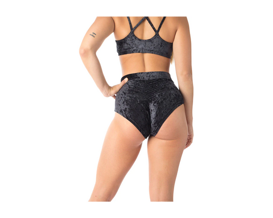 Short Lola Velours Noir - Dragonfly